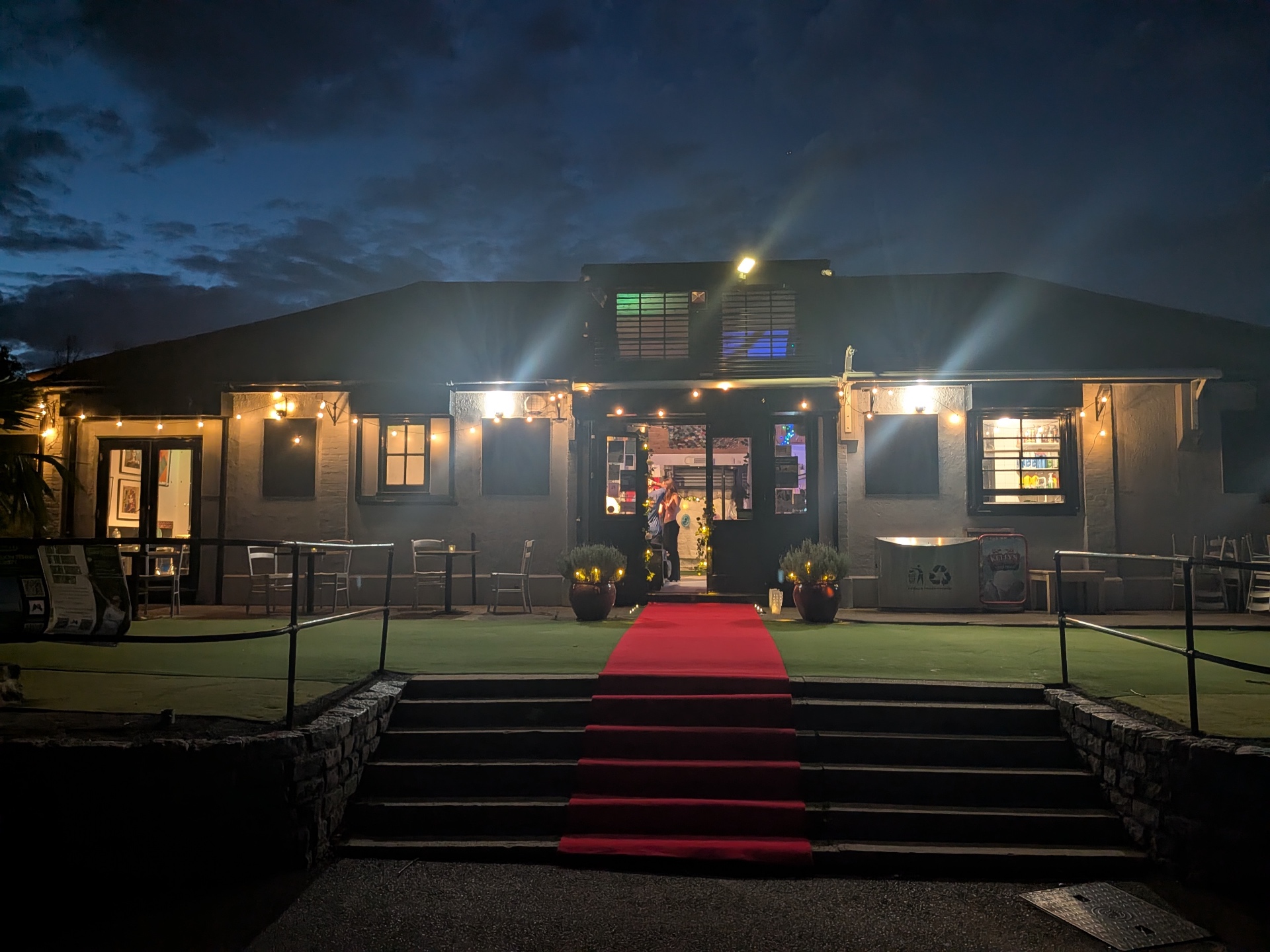 The Pavilion café set up with tables ready for an event