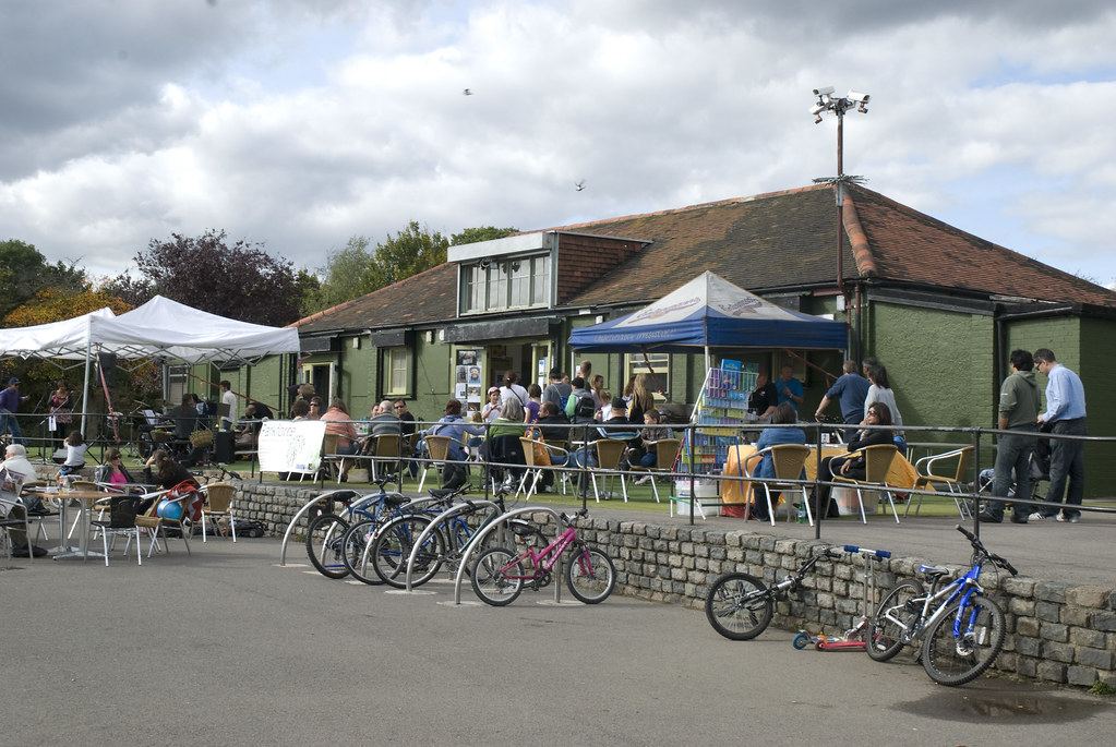The Pavilion café set up with tables ready for an event
